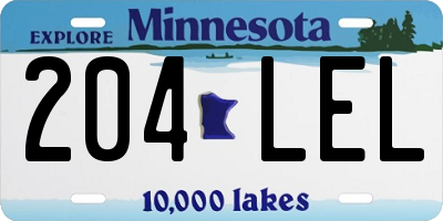 MN license plate 204LEL