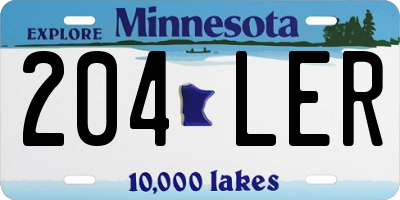 MN license plate 204LER