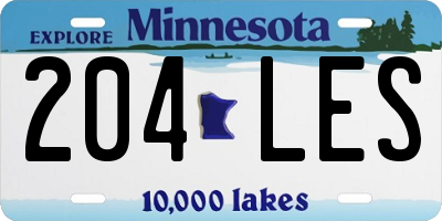 MN license plate 204LES