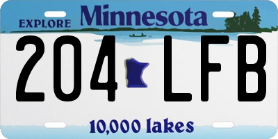 MN license plate 204LFB