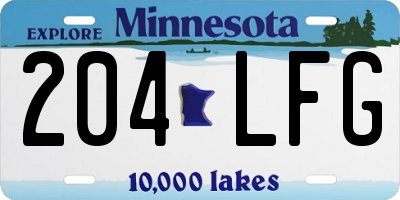 MN license plate 204LFG