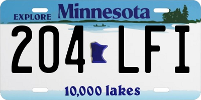 MN license plate 204LFI