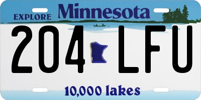 MN license plate 204LFU