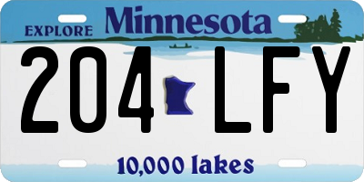 MN license plate 204LFY