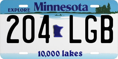 MN license plate 204LGB