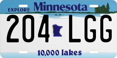 MN license plate 204LGG