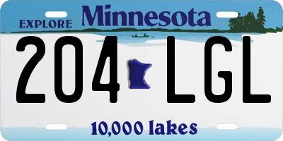 MN license plate 204LGL