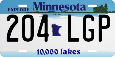 MN license plate 204LGP