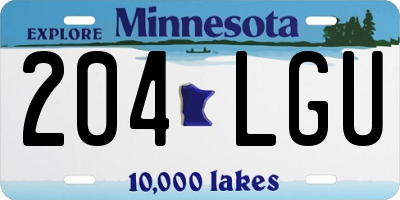 MN license plate 204LGU