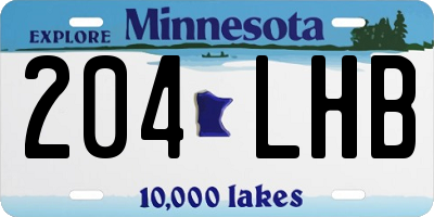 MN license plate 204LHB