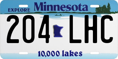 MN license plate 204LHC