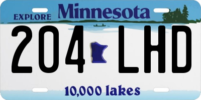 MN license plate 204LHD
