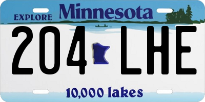 MN license plate 204LHE