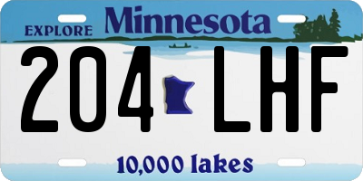 MN license plate 204LHF