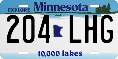 MN license plate 204LHG