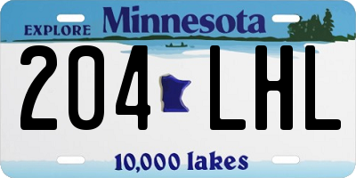 MN license plate 204LHL