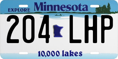 MN license plate 204LHP
