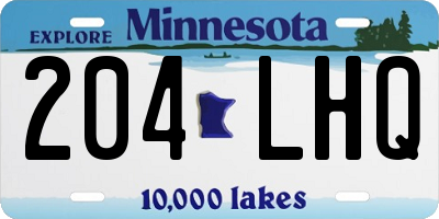 MN license plate 204LHQ