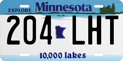 MN license plate 204LHT