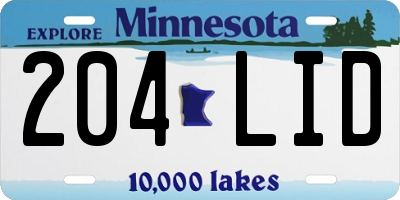 MN license plate 204LID