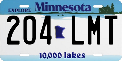 MN license plate 204LMT