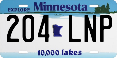 MN license plate 204LNP