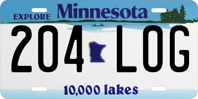 MN license plate 204LOG