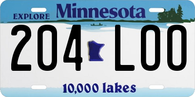 MN license plate 204LOO