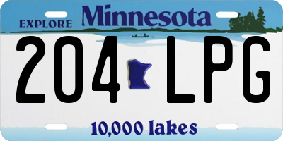 MN license plate 204LPG
