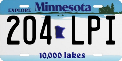 MN license plate 204LPI