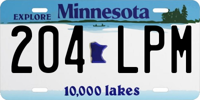 MN license plate 204LPM