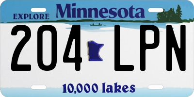MN license plate 204LPN