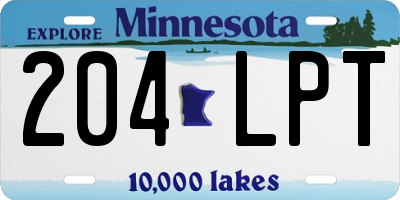 MN license plate 204LPT