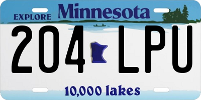 MN license plate 204LPU