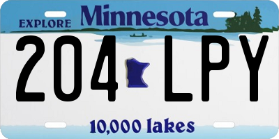 MN license plate 204LPY
