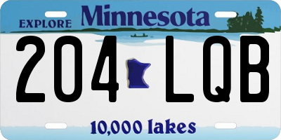 MN license plate 204LQB