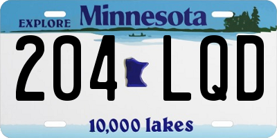 MN license plate 204LQD