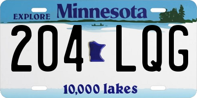 MN license plate 204LQG