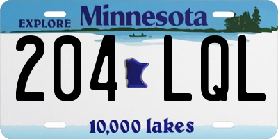 MN license plate 204LQL
