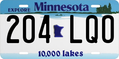 MN license plate 204LQO