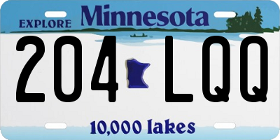 MN license plate 204LQQ