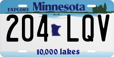 MN license plate 204LQV