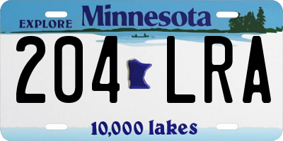 MN license plate 204LRA