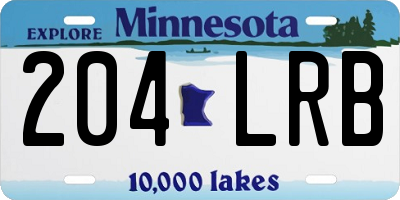 MN license plate 204LRB