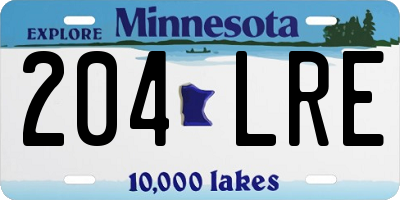 MN license plate 204LRE