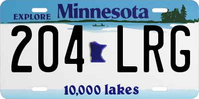 MN license plate 204LRG