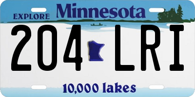 MN license plate 204LRI