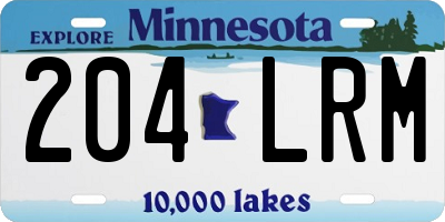 MN license plate 204LRM