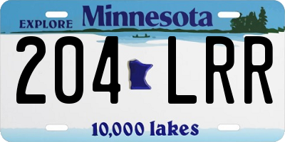MN license plate 204LRR