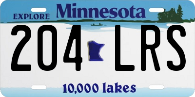MN license plate 204LRS